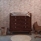 Franse Vintage Commode Met Lades Wit Marmeren Blad thumbnail 2