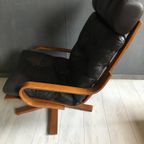 Vintage Deense Fauteuil Leer thumbnail 6