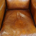 Stijlvolle, Royale Schapenleren Oorfauteuil In Een Warme Kleur En Met Een Uitmuntend Zitcomfort thumbnail 7