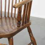 Leuke Antieke Engelse Windsor Stickback Chair Uit De 19e Eeuw Gemaakt Van Iepenhout thumbnail 12