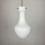 Vintage Italiaanse Hanglamp Van Wit Glas Van Targetti Sankey 1960 thumbnail 3