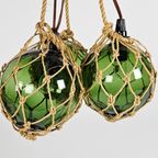 Vintage Macrame 'Zeeuwse Bol' Met Verlichting (Set 3) - Glas - Space Age - 70'S thumbnail 8