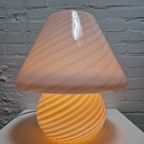 Xl Roze Space Age Murano Mushroom Swirl Lamp, 1970S thumbnail 10