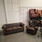 Chesterfield Cresswell 3-Zits – Antiek Bruin | 100% Leder | Tijdloze Elegantie thumbnail 11