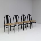 Set Black Chairs With Rotan Seating thumbnail 3