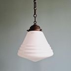 Philips Art Deco-Hanglamp In Witte Opaline, 1930 thumbnail 2