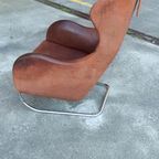 'Joly' Design Leren Fauteuil, Wittmann. Cognac thumbnail 6