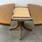 Vintage Eettafel Rond, Hout Verlengbaar 110 - 150 Cm Ø thumbnail 3