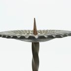 Impressive Sculptural Brutalist Metal Candle Holder 1960S thumbnail 7