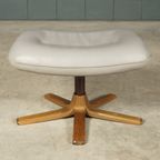 Midcentury Fauteuil Met Hocker – Göte Möbler Nässjö (G-Möbel) – Jaren 80 thumbnail 12