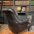 Showroommodel: Scholar Chesterfield Fauteuil Lazzy Vintage Zwart Leer thumbnail 6