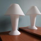 Paire De Lampes Peill & Putzler En Opaline Blanche, 1970-80 thumbnail 13