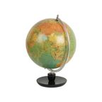 Vintage Wereldbol Eiken Basis Staatkundige Globe Hermann Haack Jaren 70 thumbnail 10