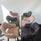Set Van 4/6 Velvet Design Barkrukken – Luxe Kuipmodel – Zwart/groen/roze thumbnail 4