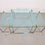3 X Regency Peter Ghyczy Salontafel Bijzettafel T53 Messing thumbnail 15