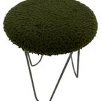 Vintage Kruk Met Hairpin Legs En Vachtje Klein Krukje 60's thumbnail 18