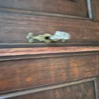 Antiek Engels Eiken Kledingkast/ Hang/ Leg Kast, thumbnail 3