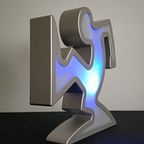 Keith Haring La Linea Lamp Osvaldo Cavandoli Zilver (nieuw In Originele Verpakking) thumbnail 12