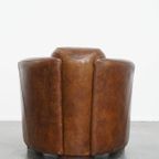 Comfortabele En Unieke Bruine Aviator Design Fauteuil Gemaakt Van Rundleer thumbnail 5