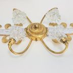 2 Vintage Banci Wandlamp Bloem Murano Goud Regency Italy '70 thumbnail 12