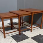 Teak Nesting Table Set By Toften Denmark 1970S thumbnail 3