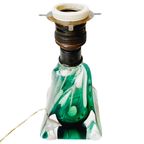 Mid-century Lampenvoet Groen Glas Val Saint Lambert 1950’s thumbnail 4