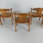 Set Van Vier Brutalistische Stoelen Met Armleuningen thumbnail 13