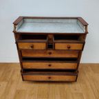 Vintage Frans Dressoir Commode Ladekast Met Marmer Blad 505 thumbnail 9
