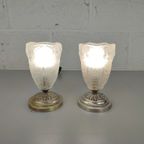 Koppel Art Deco Persglas Tafellampjes thumbnail 5