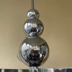 Lamp Hanglamp Art Deco 1930 Verchroomd Frans thumbnail 6