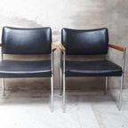 Set Van 2 Vintage Fauteuils Thereca Bauhaus Stijl Fauteuils thumbnail 3