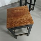 3 X Oak Construction Stools 1960s thumbnail 31