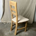 6X Vintage Keuken Stoelen Set , Nieuwe Teddy Boucle Bekleding thumbnail 4