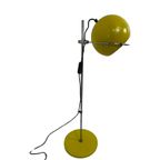 Gepo - Space Age Design / Mcm Floor Lamp - Eyeball - Yellow Base And Shade, Chrome Upright- Restored thumbnail 6