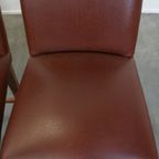 Set Van 4 Luxe En Comfortabele Cognac-kleurige Engelse Stijl Eetkamerstoelen thumbnail 2
