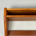 Vintage Wandplank, <<<brand>>>, Massief Teak, Denemarken 1970's thumbnail 10