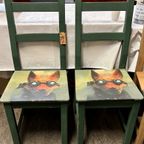 2 Stoelen Met Stoere Vos thumbnail 3