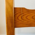 Set Van 4 Vintage Massief Grenenhouten Stoelen Met Biezen Zitting thumbnail 12