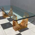 Glass Coffee Table In The Style Of Marie-claude De Fouguieres 1970s thumbnail 2