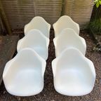 1 Tot 5 Originele Witte Vitra Eames Dar Stoelen thumbnail 4
