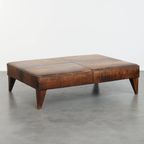 Geweldige, Uniek Grote En In Goede Staat Verkerende Hocker/ Salontafel Gemaakt Van Schapenleer thumbnail 14