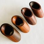 Set Van 4 Vintage Palissander Servetringen | Kerst thumbnail 10
