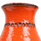 Vintage Oranje Vaas Jasba West Germany Aardewerk Retro 322 11-28 thumbnail 11