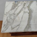 Vintage Antiek Dressoir Commode Ladekast Badkamermeubel Met Marmer Blad 707 thumbnail 9