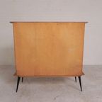 Secretaire Met Schuifdeuren Op Ranke Poten, Jaren 50 thumbnail 11