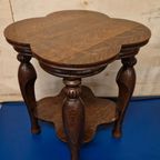 Charmant Antieke Bijzettafel Plantentafel Tafeltje thumbnail 4