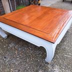 Grote Oosterse Opium Tafel. 110x110cm En 45cm Hoog. thumbnail 4