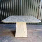 Vintage Carrara Marmeren Eettafel, Italië 1980 thumbnail 17