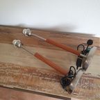 Design - Tafellampen - Kastlampen - Bedlampen - Rvs En Teak. thumbnail 9