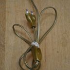 Schemerlamp Messingkleur Met 3 Bloemkapjes thumbnail 4